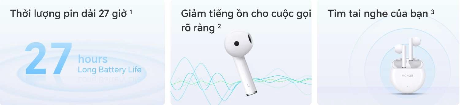 Tai nghe không dây bluetooth Honor Earbuds X5 TWS	